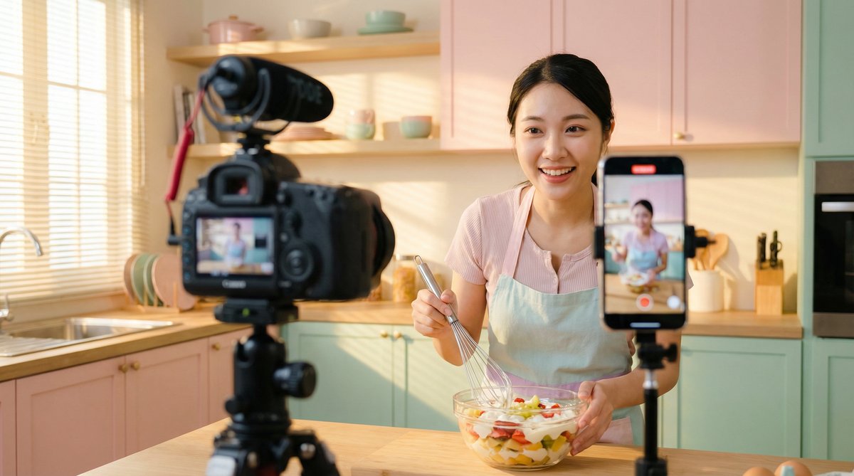网红主播美食制作视频